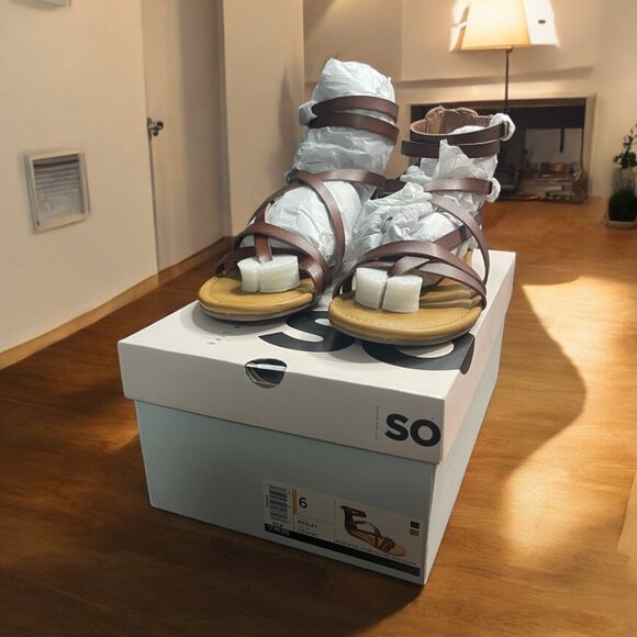 SO® Strappy Gladiator Women's Sandals, Size 6, New - Picture 2 of 10